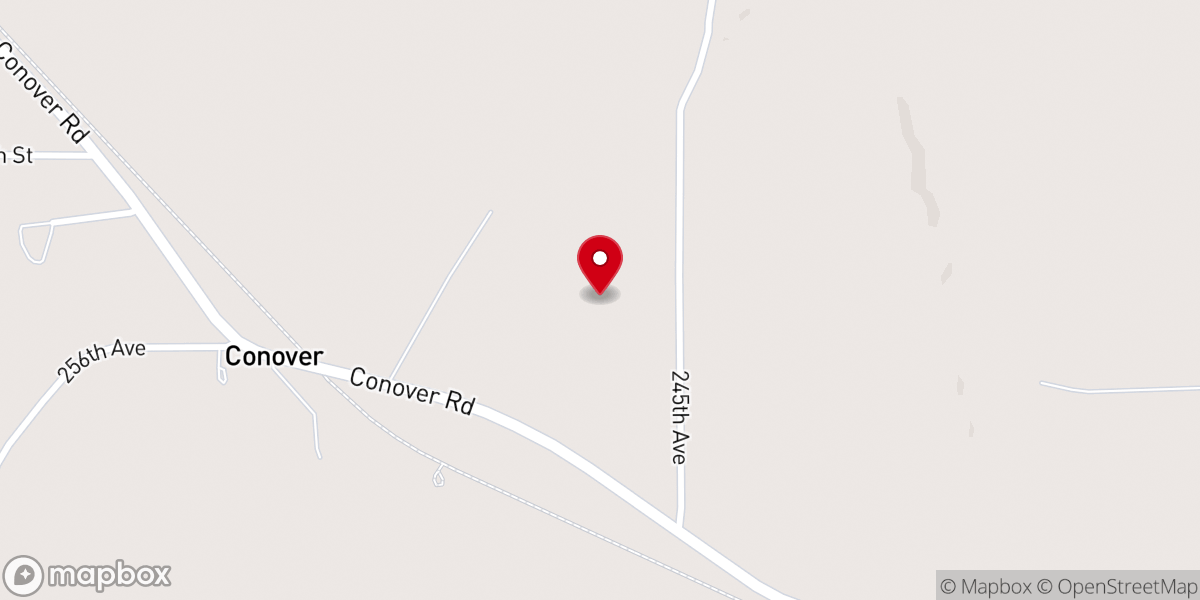 Map showing location of Calmar Township