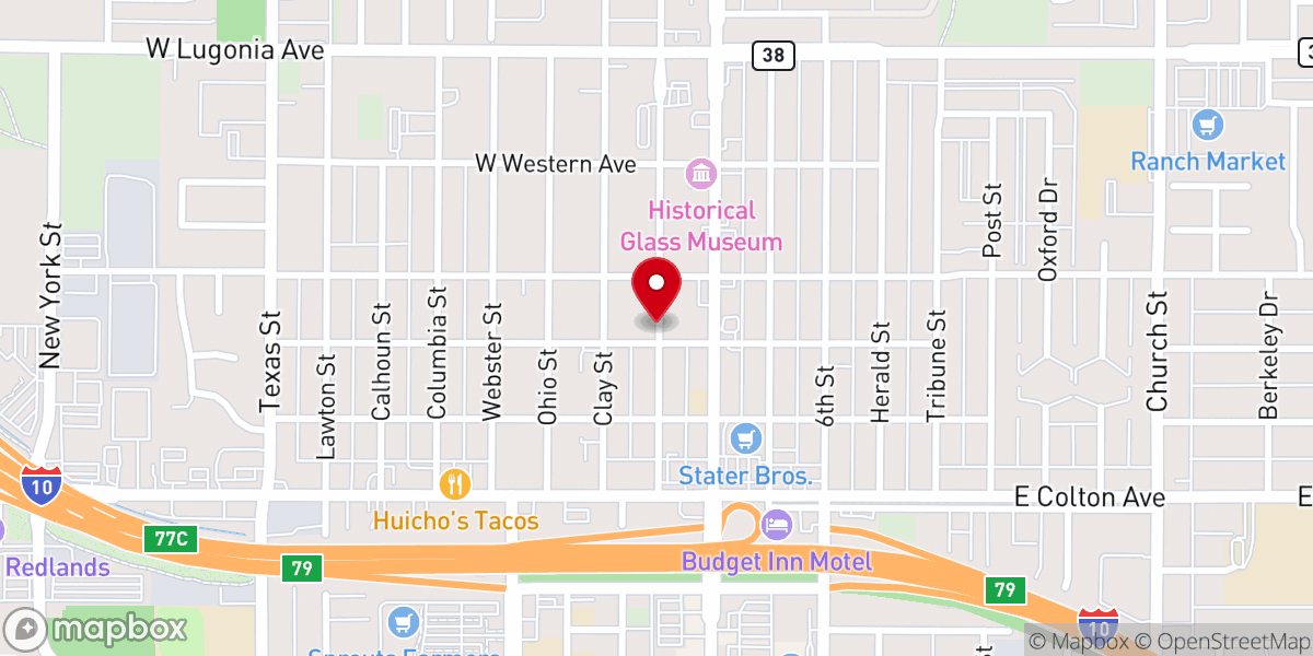 Map showing location of Temple Baptist Church