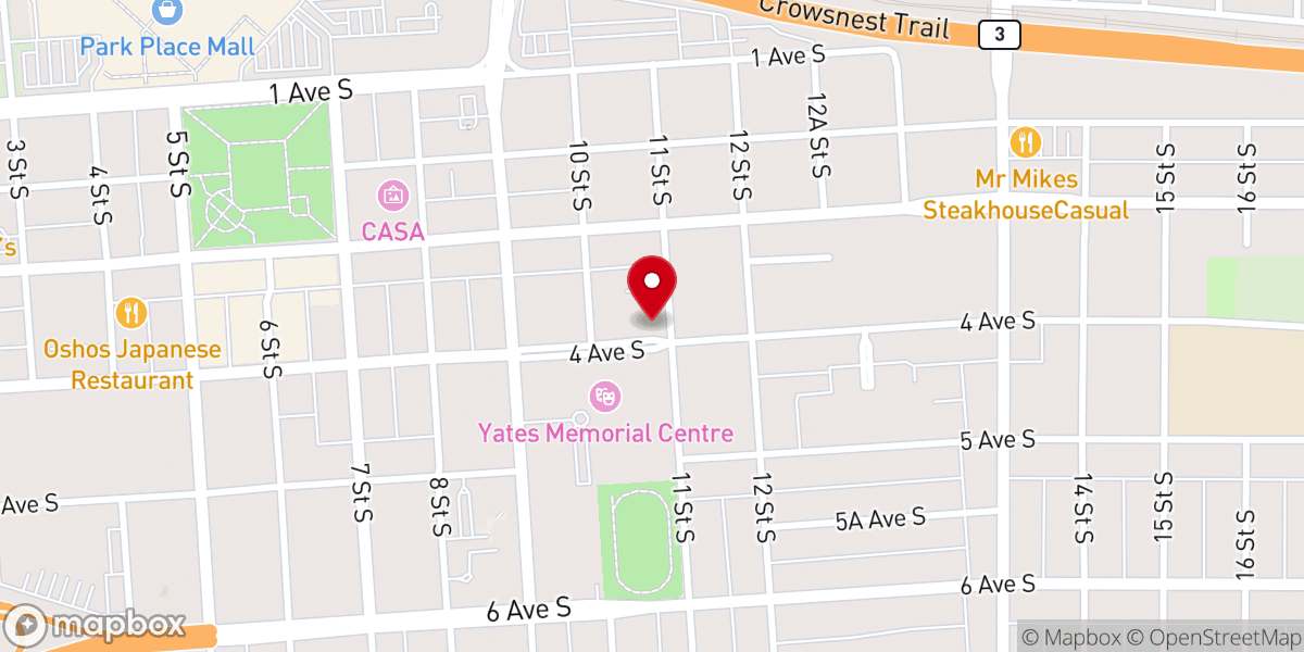 Map showing location of Southminster United Church
