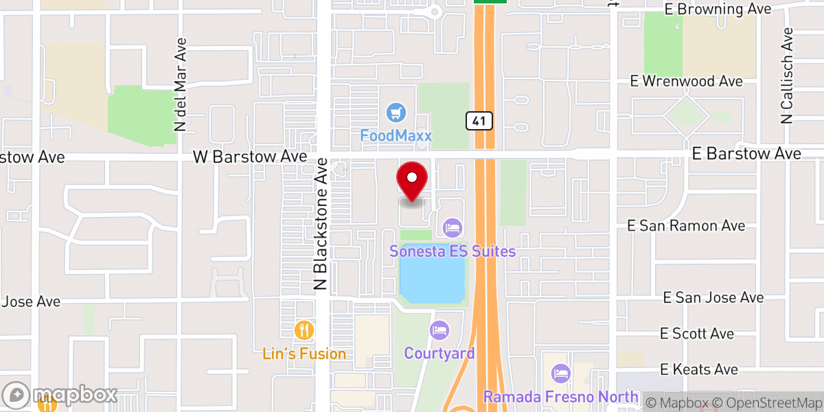 Map showing location of Life Center - Fresno