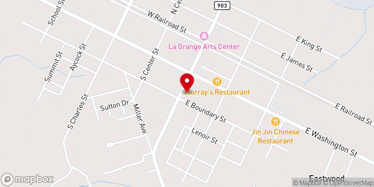 Map showing location of LaGrange United Methodist Church