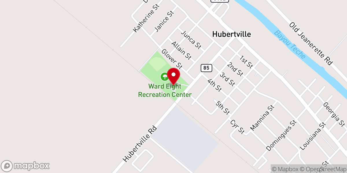 Map showing location of Ward 8 Recreation Building