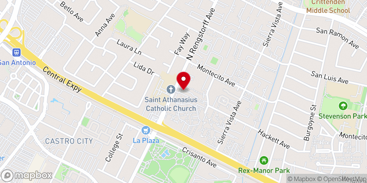 Map showing location of Mountain View Japanese Seventh-day Adventist Church