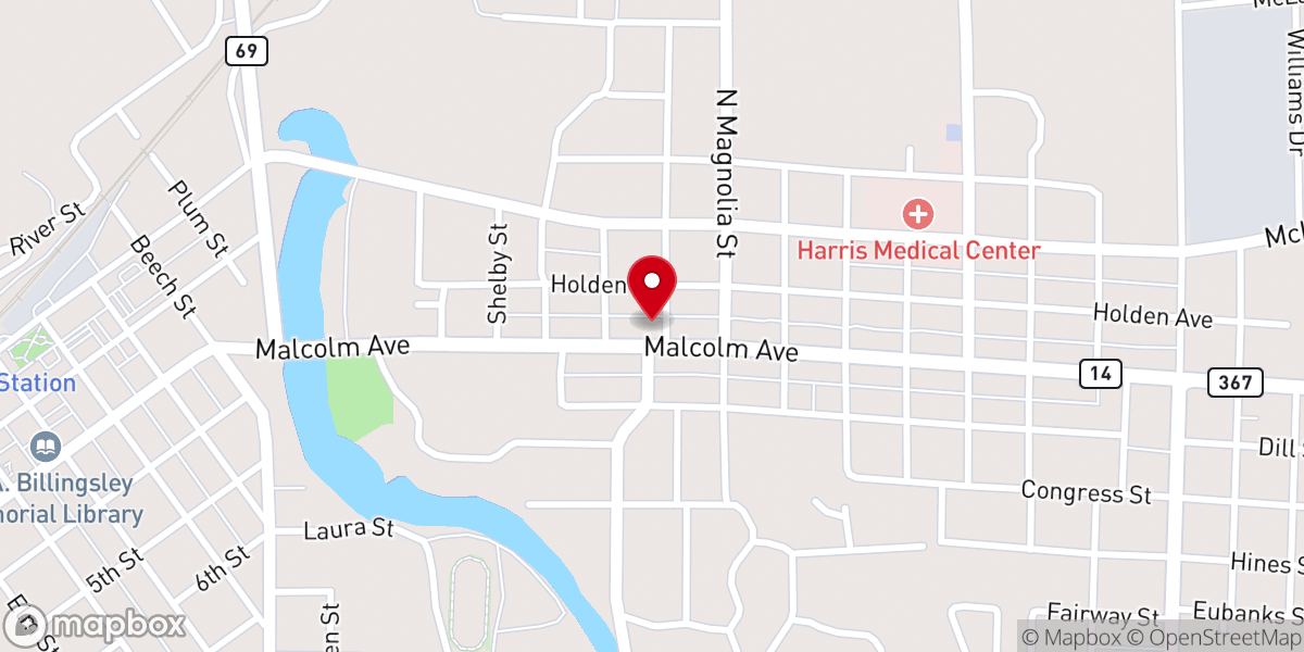 Map showing location of Anytime Fitness