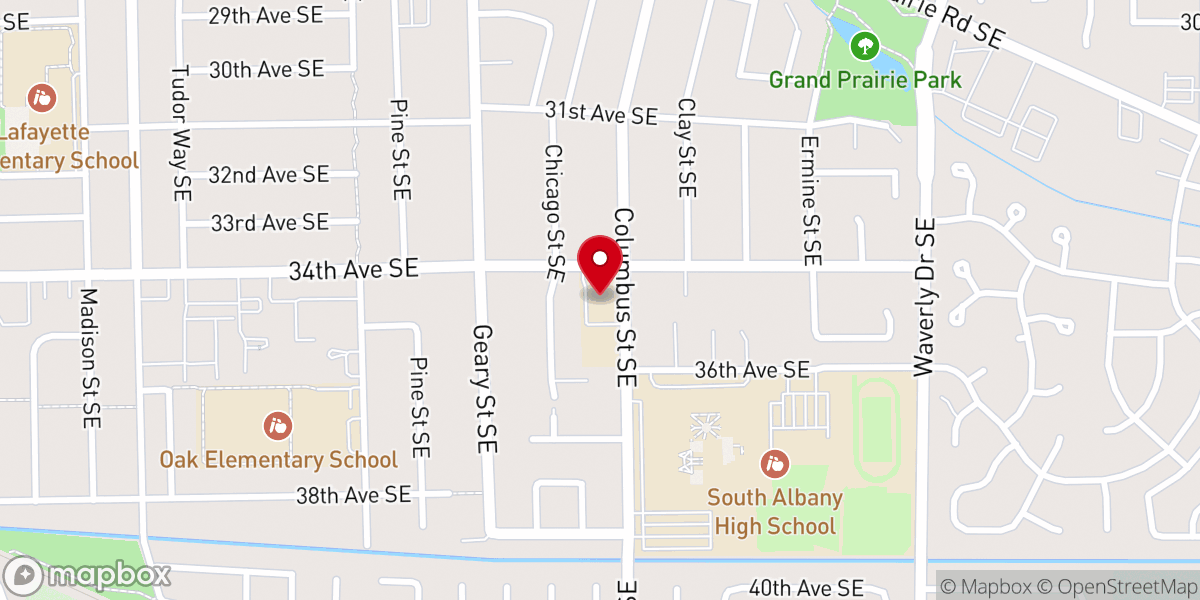 Map showing location of Good Shepherd Lutheran Church