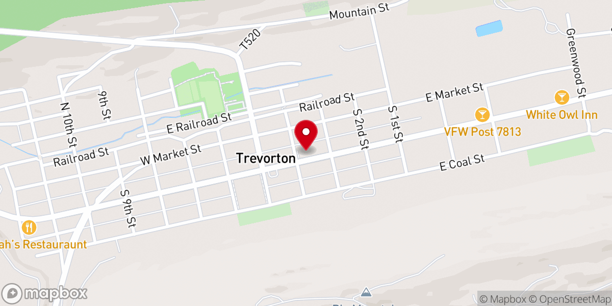 Map showing location of St. Patrick's Church