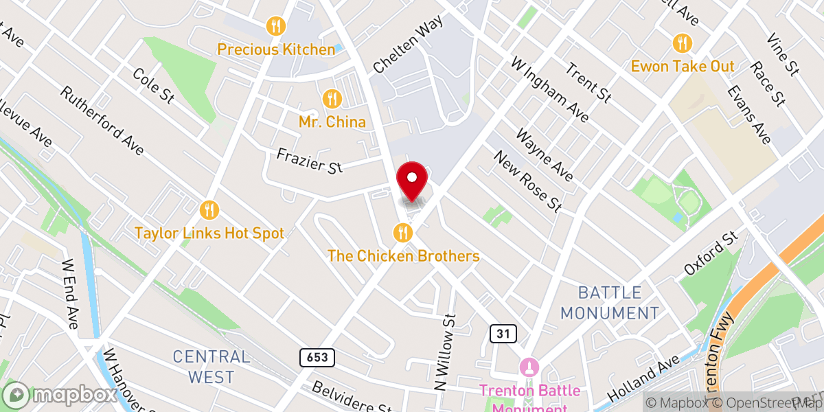 Map showing location of First Antioch Church of the Lord