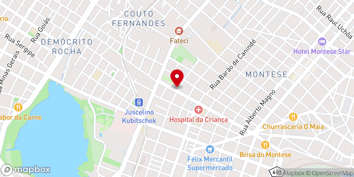 Map showing location of Igreja Batista de Montese