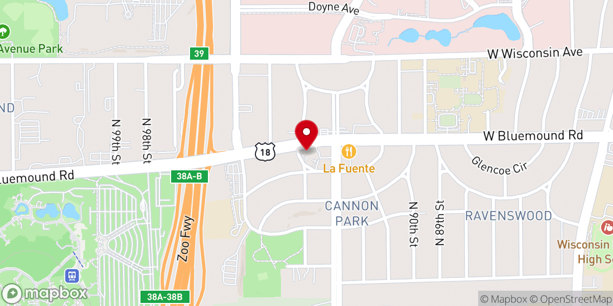 Map showing location of Martin Luther Lutheran Church