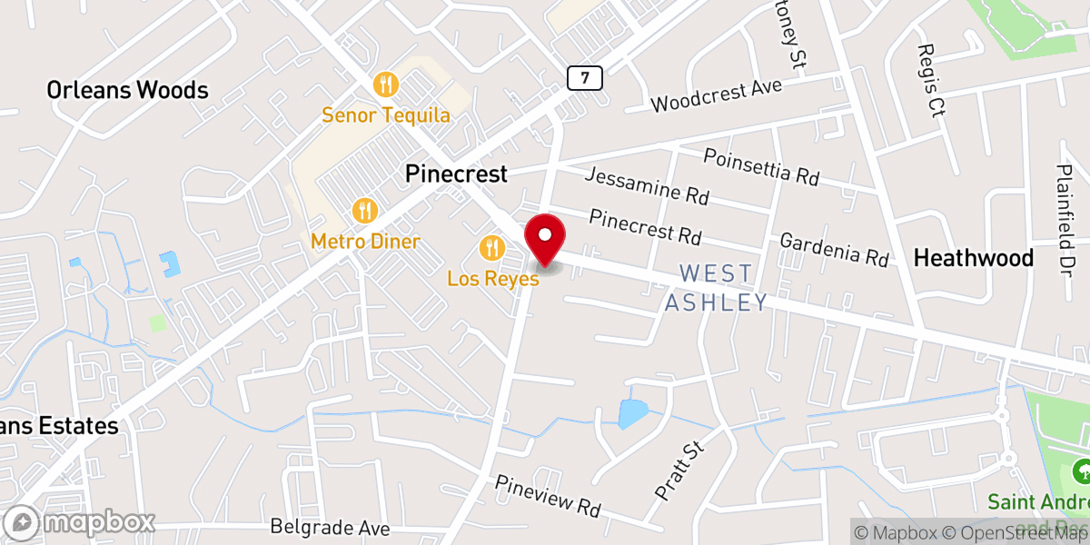 Map showing location of Graham AME Church