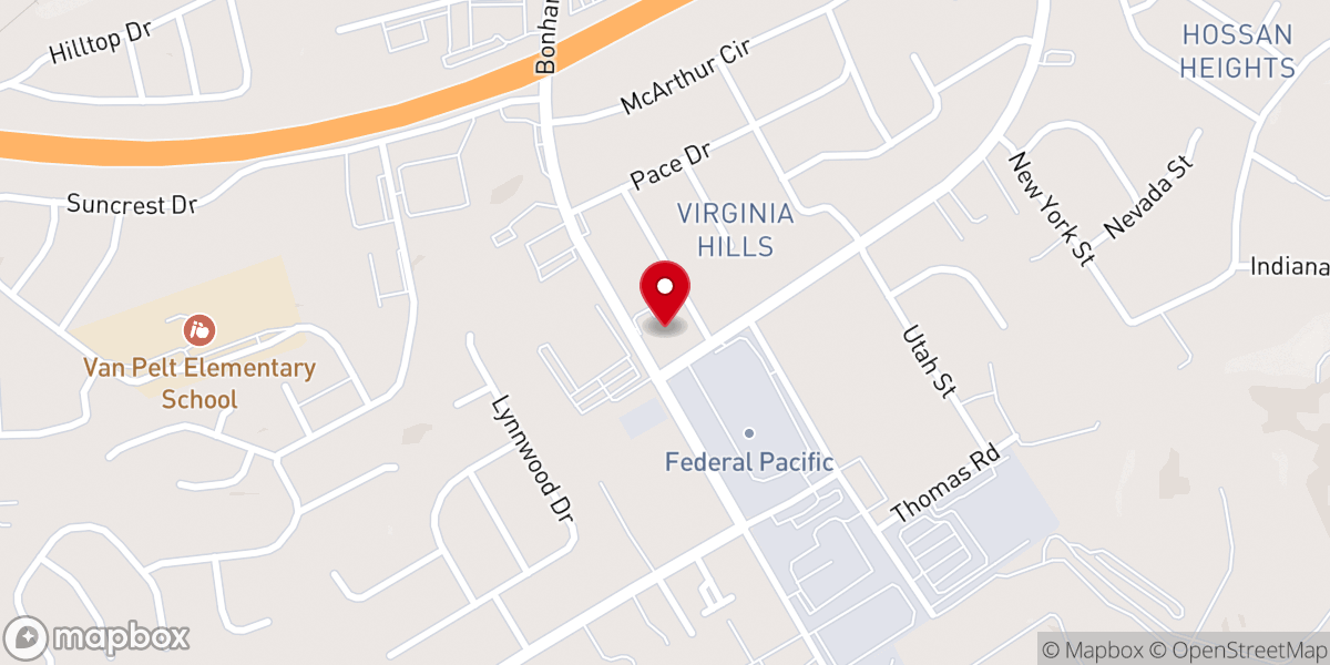 Map showing location of Soul's Harbor Church