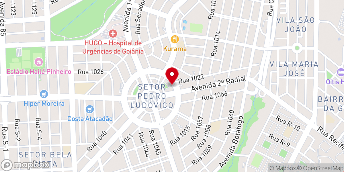 Map showing location of Igreja Evangélica Assembleia de Deus de Anápolis