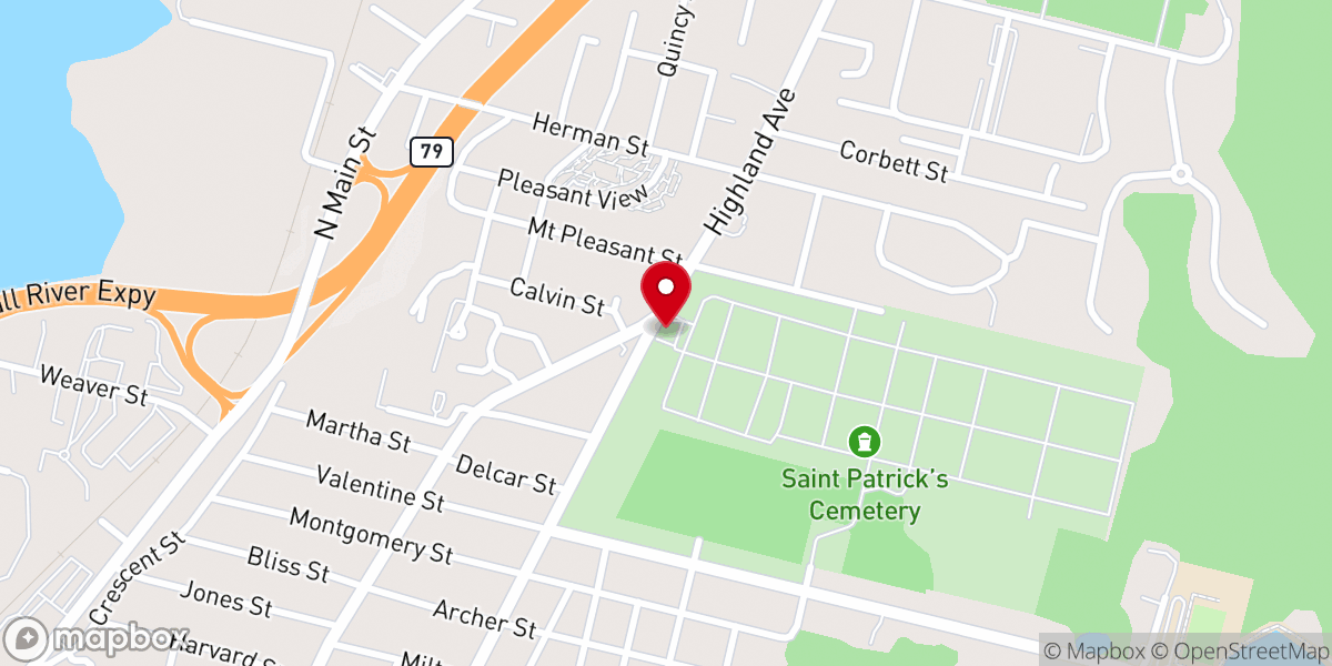 Map showing location of Saint Patrick Catholic Church