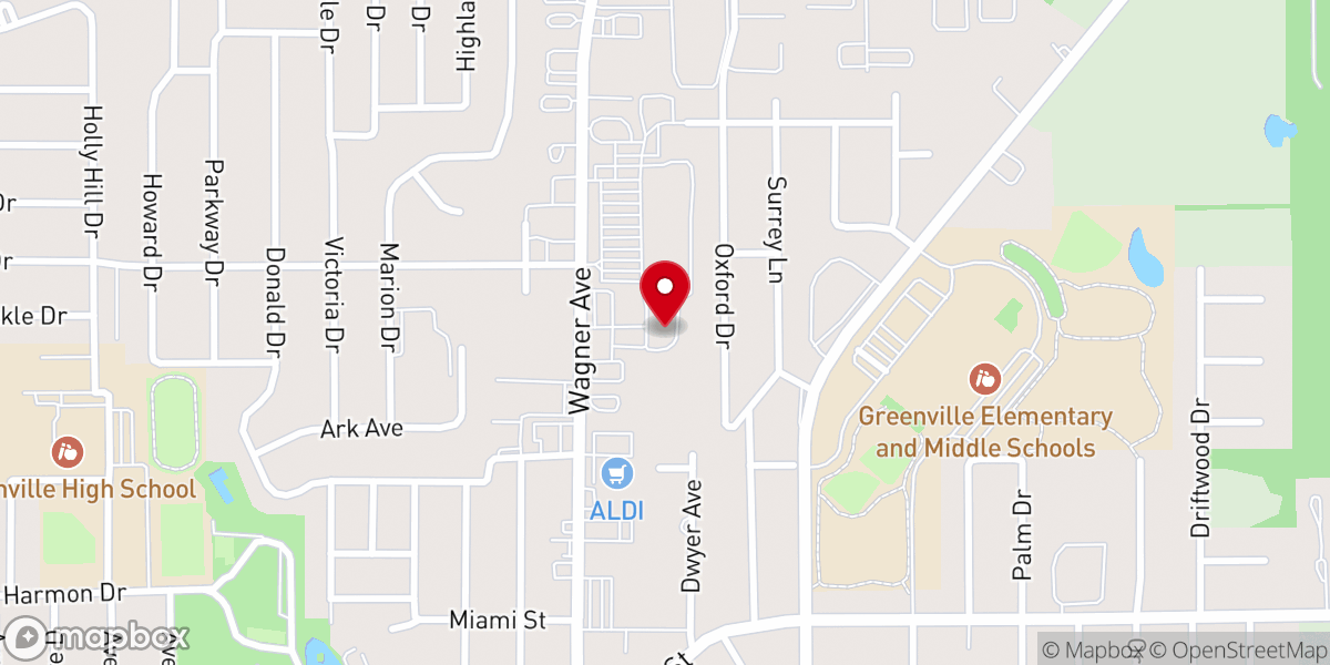 Map showing location of Asian Buffet