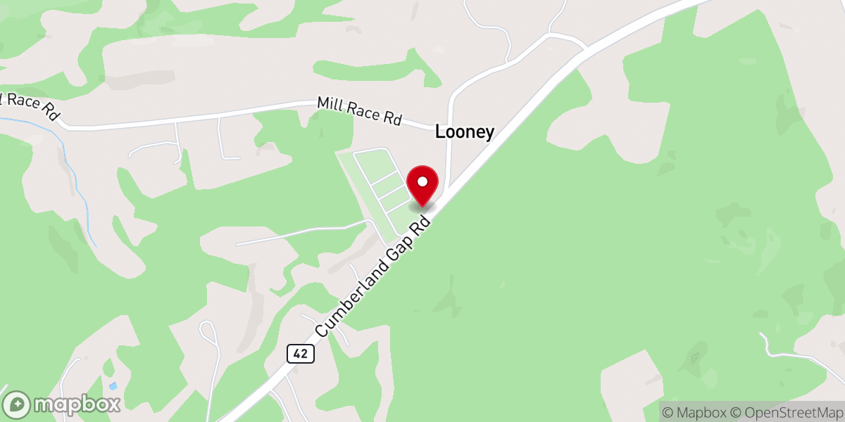 Map showing location of Chestnut Grove Church