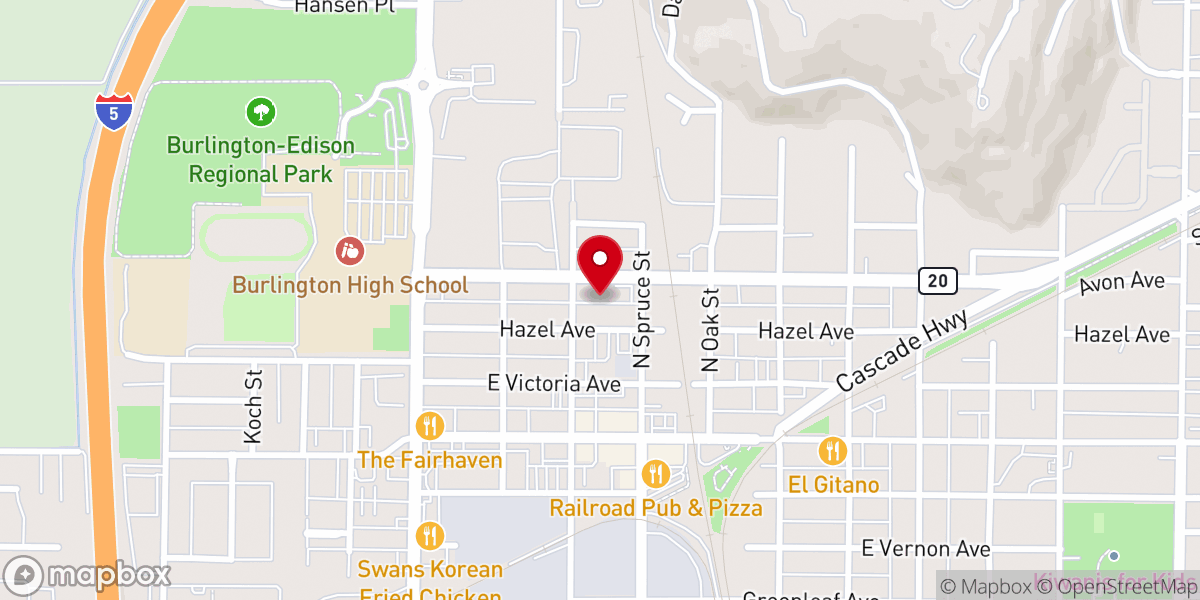 Map showing location of Calvary Baptist Church