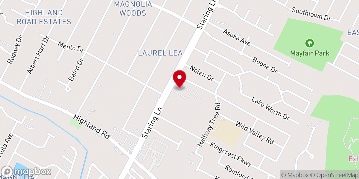 Map showing location of Church at Baton Rouge - Lacy Hawkins, Minister
