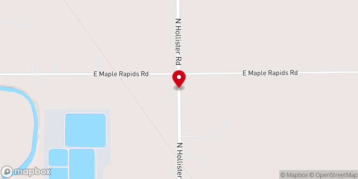 Map showing location of Fenmore Baptist Church of Elsie