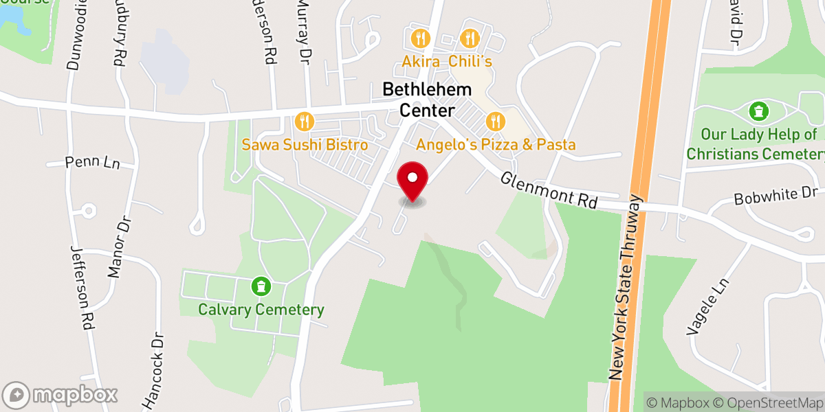 Map showing location of King's Chapel Church