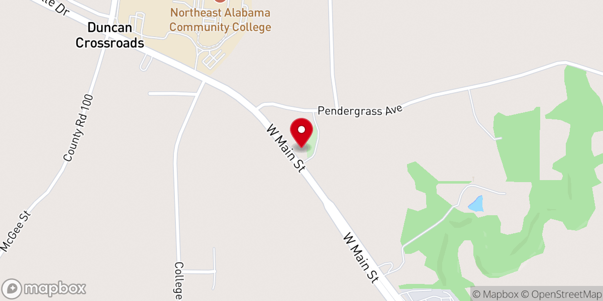 Map showing location of Straight Creek Church of God