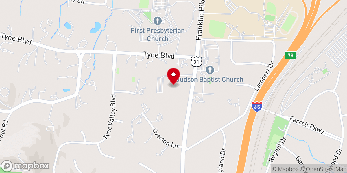 Map showing location of Holy Trinity Greek Orthodox Church
