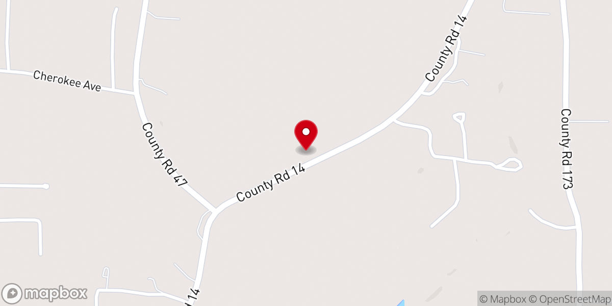 Map showing location of Assembly of God Church