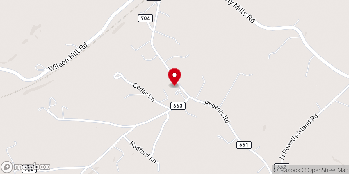 Map showing location of New Mt Baptist Church