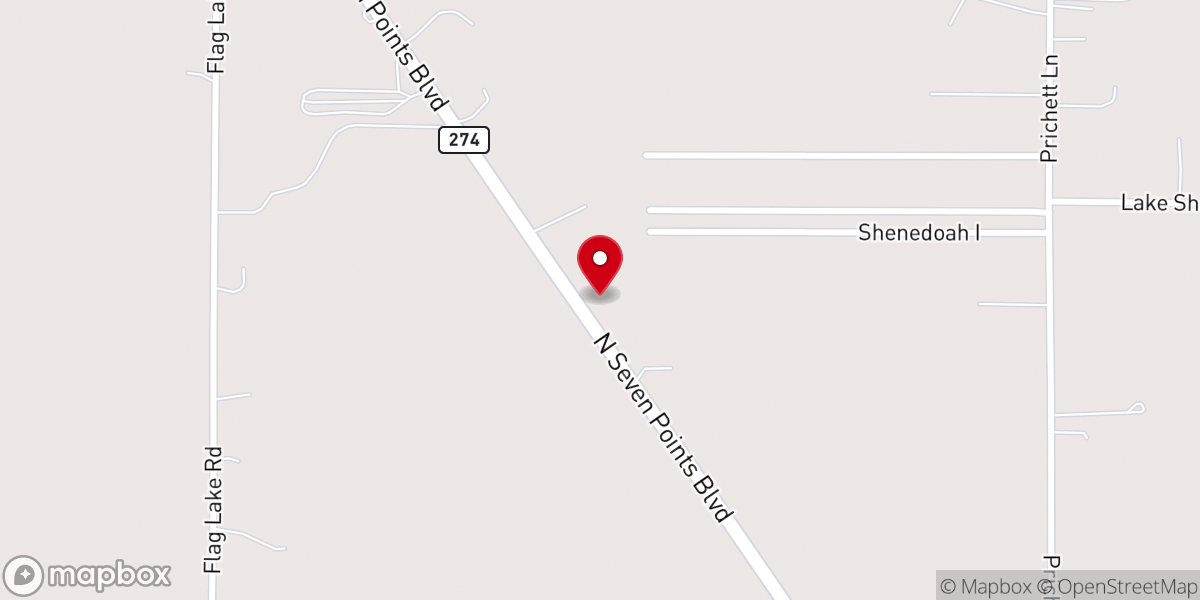 Map showing location of Hope Fellowship Church