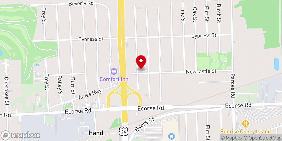 Map showing location of WWOC Church