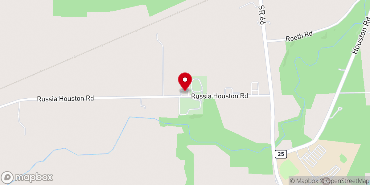 Map showing location of Houston Congregational Christian Church