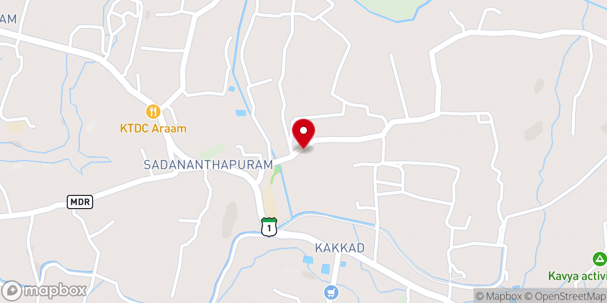 Map showing location of IPC Kottoormukk Church, Kundara centre
