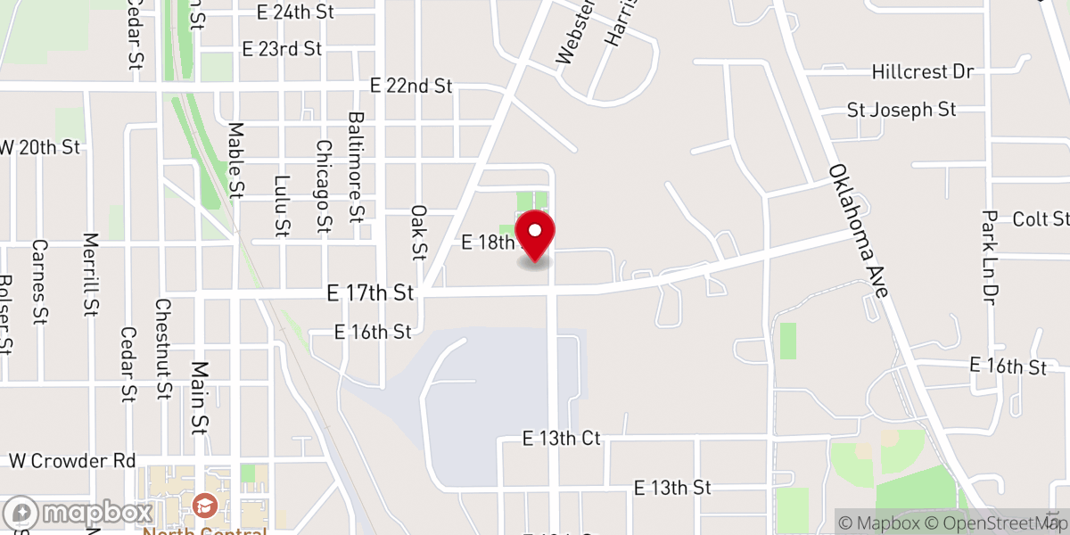 Map showing location of Church Women Women United Thrift Store