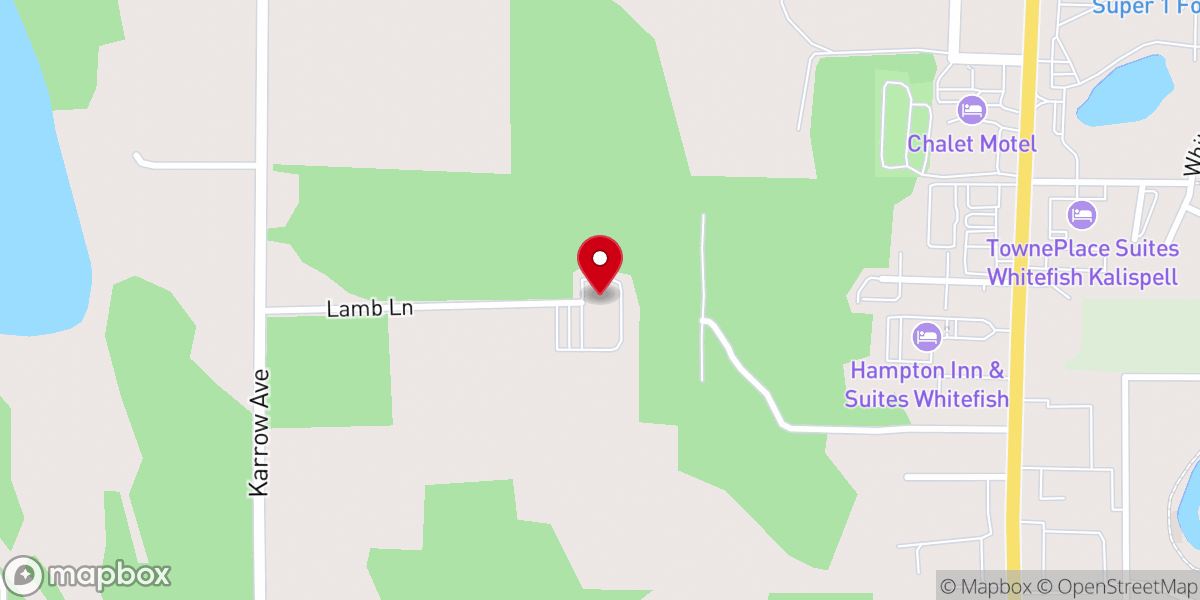 Map showing location of Church Course - Whitefish Assembly of God