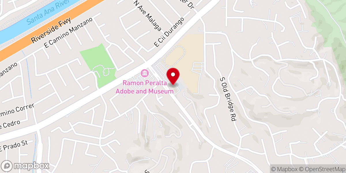 Map showing location of Canyon Hills Presbyterian Church