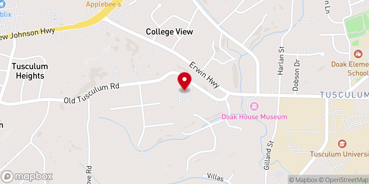 Map showing location of Oak Grove Free Will Baptist