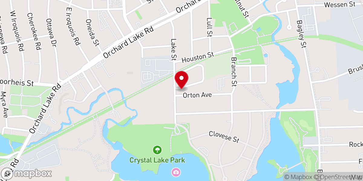 Map showing location of Lake Street Church of God