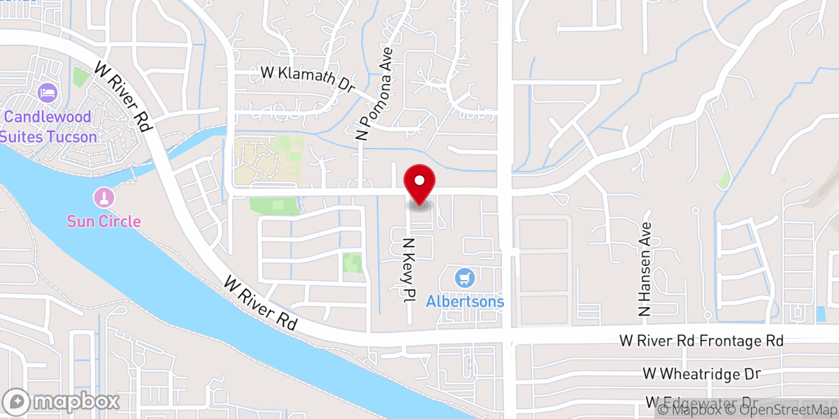 Map showing location of Northside Church of Christ