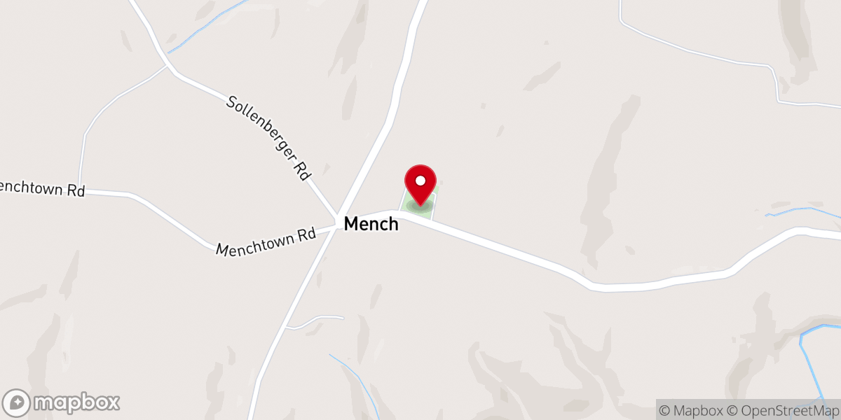 Map showing location of Mount Union Church