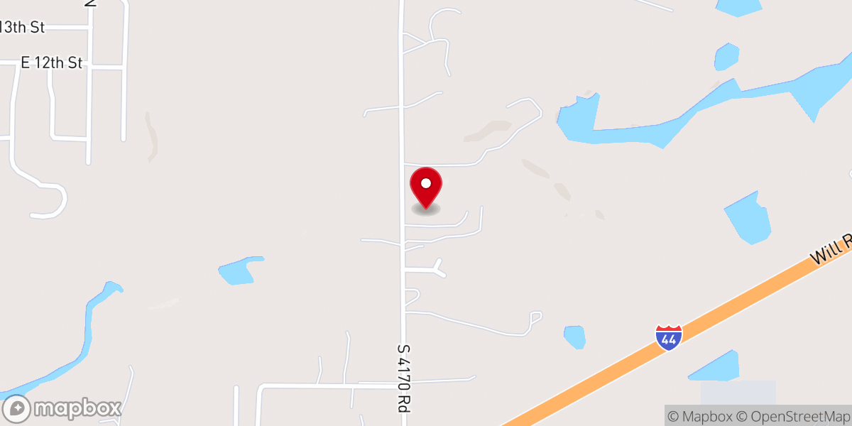 Map showing location of Claremore Seventh-day Adventist Church - Food Distribution Center