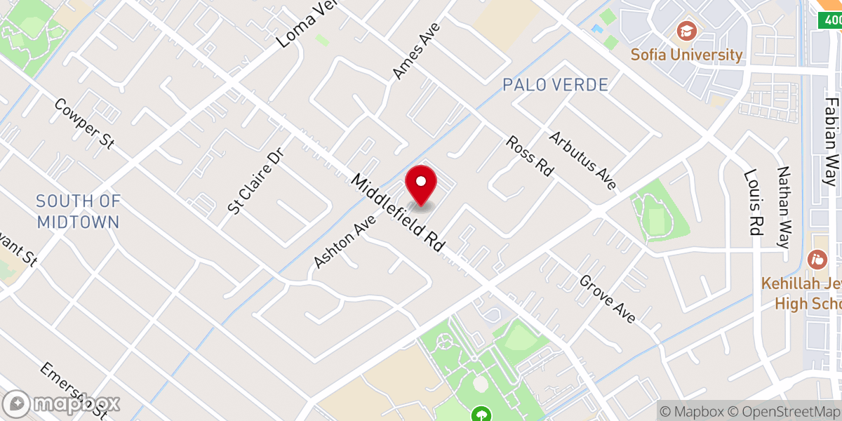 Map showing location of Peninsula Bible Church