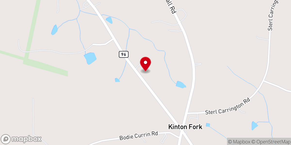 Map showing location of Hebron Church