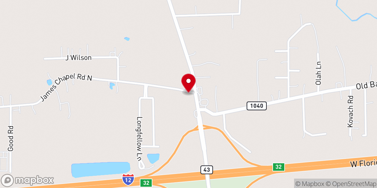 Map showing location of Bojangles