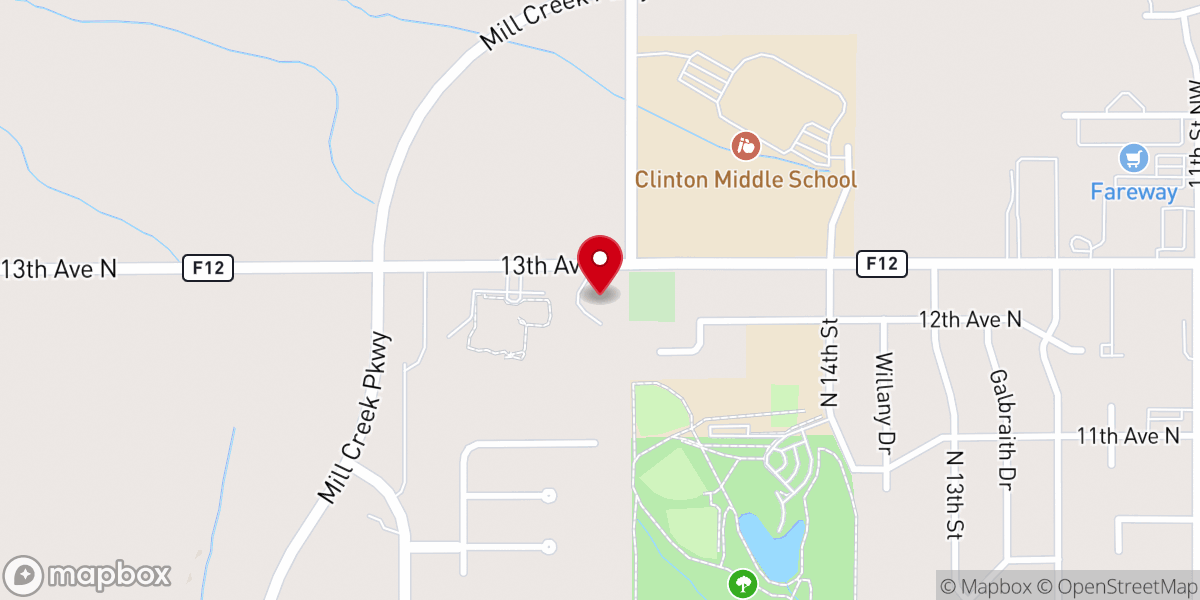 Map showing location of Lyons Trinity United Methodist Church