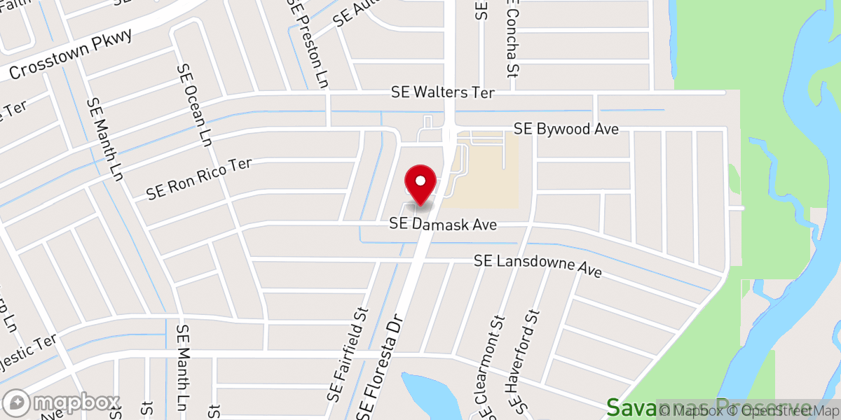 Map showing location of Christ Evangelical Lutheran Church