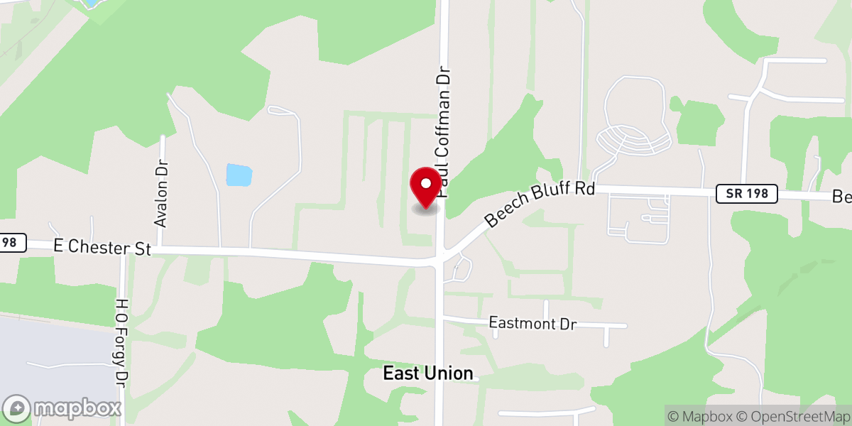 Map showing location of East Trinity Methodist Church