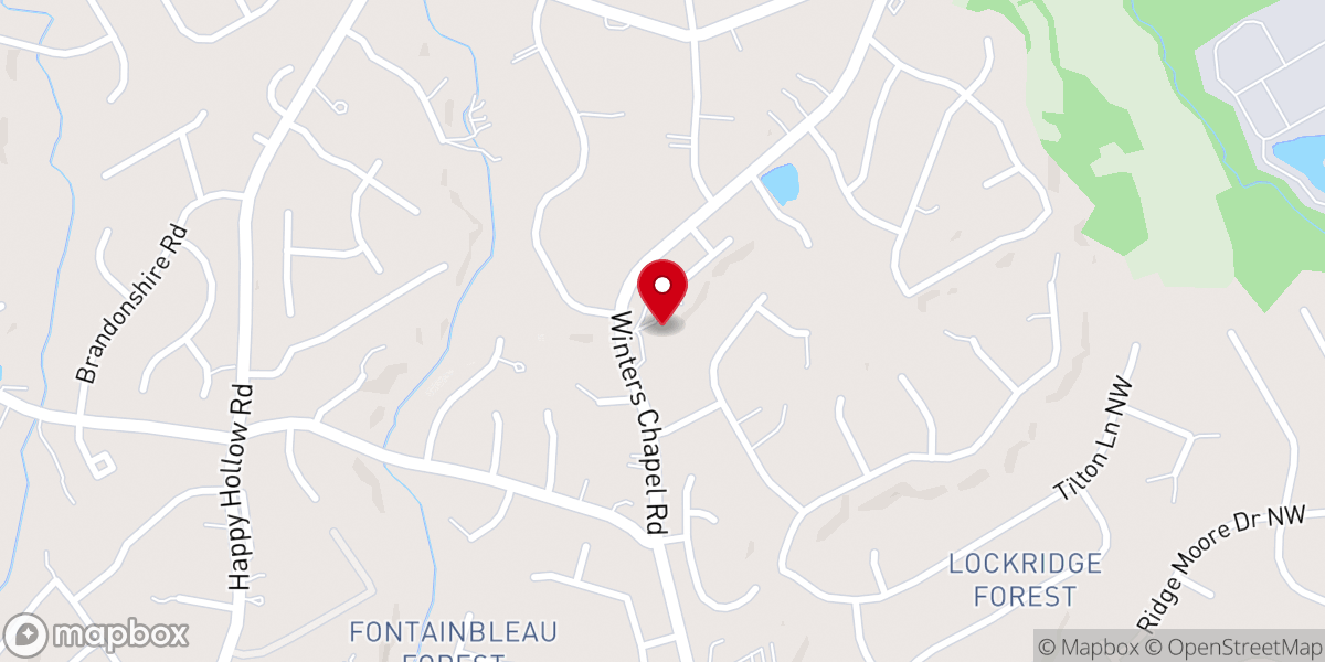 Map showing location of TC Atlanta Iglesia de Dios