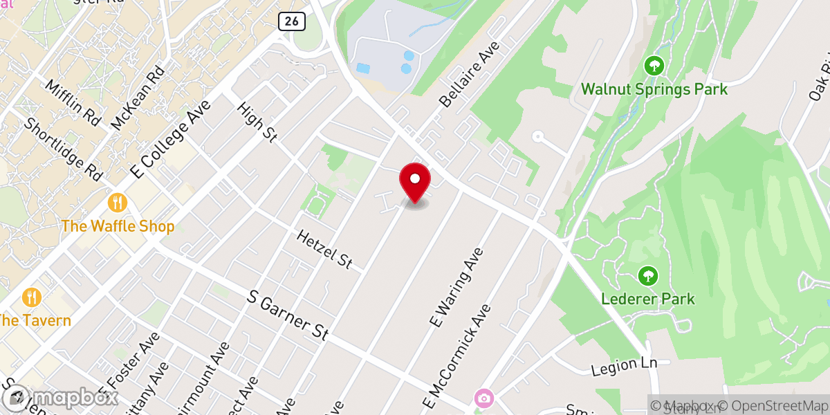 Map showing location of Congregation Brit Shalom