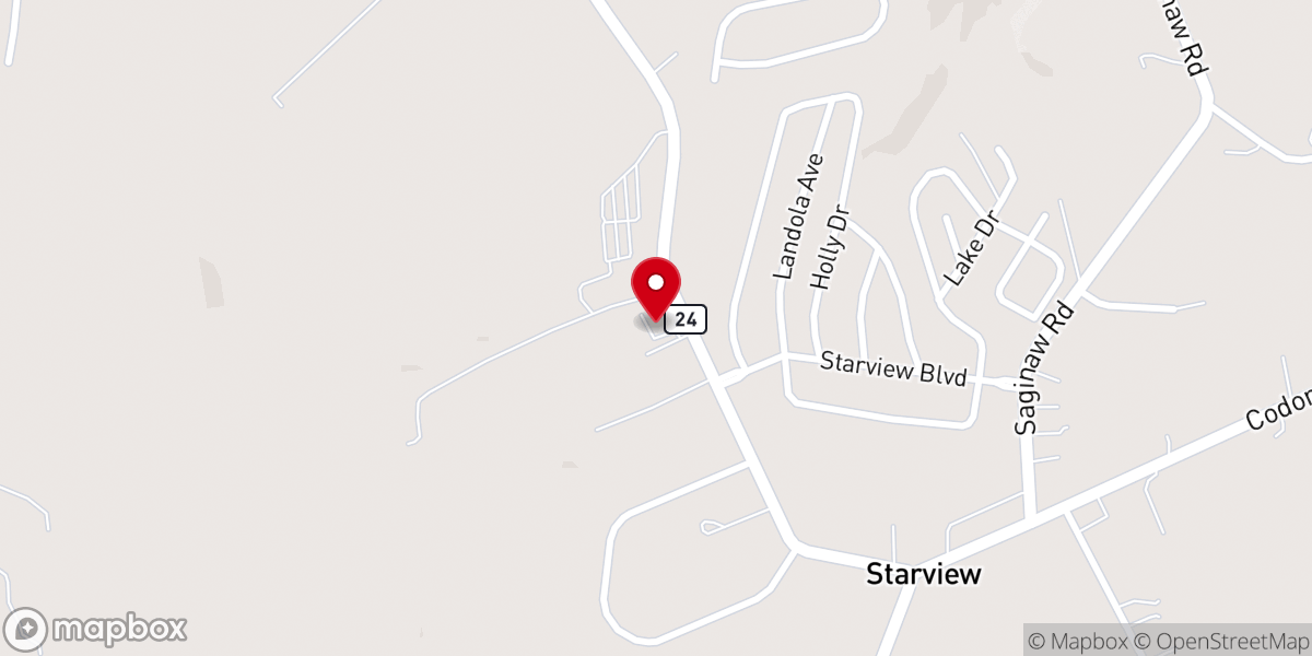 Map showing location of Starview United Church-Christ