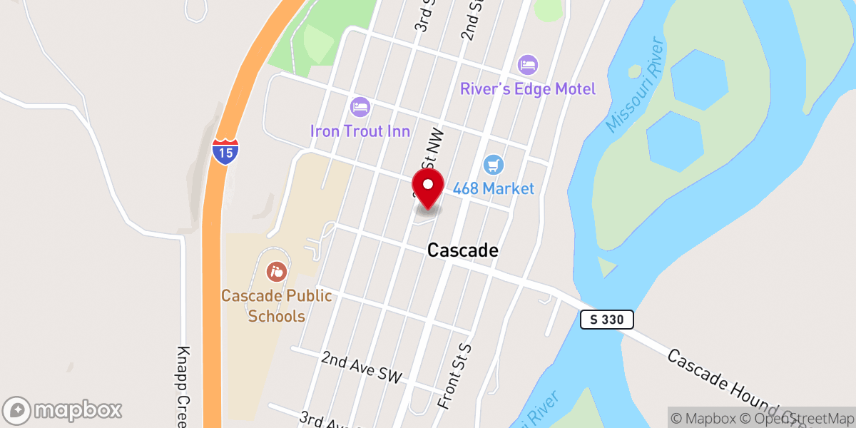 Map showing location of Sacred Heart Catholic Church