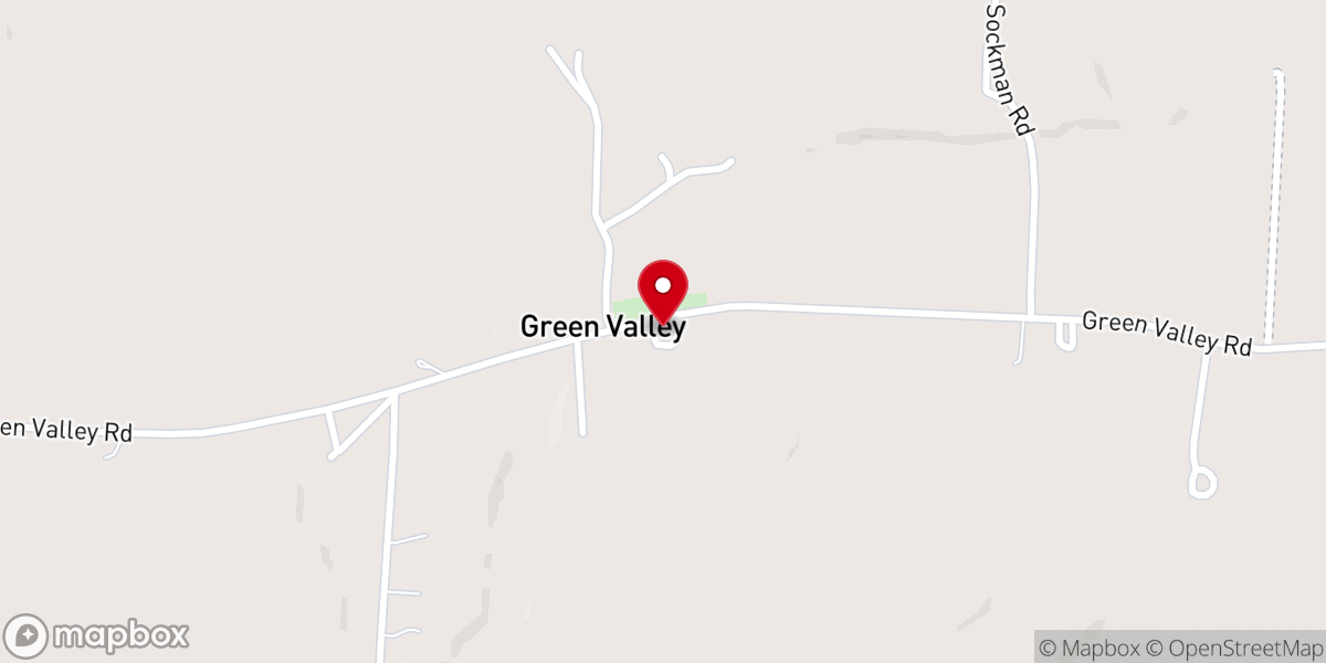 Map showing location of Green Valley Methodist Church